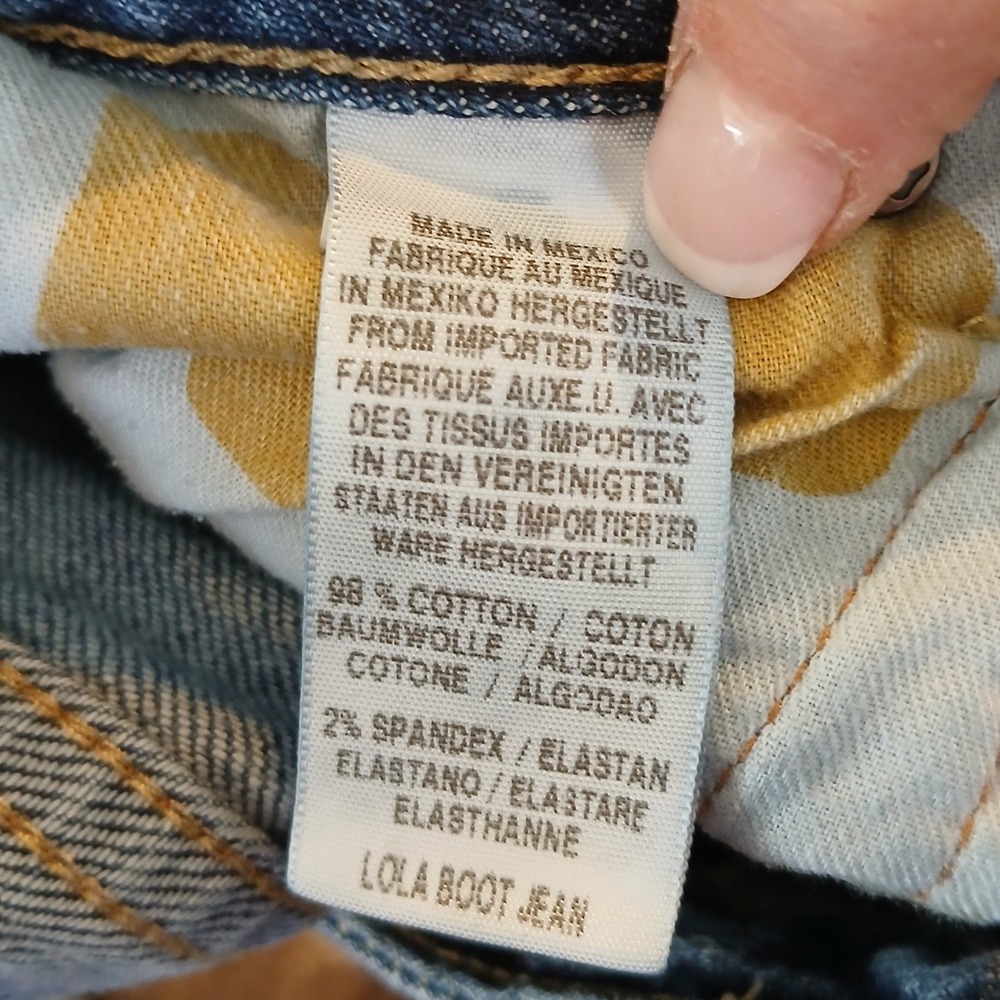 Y2k Lucky Brand Lola Boot Jeans Womens Denim Medium Wash Bootcut 6/28 - Picture 8 of 10